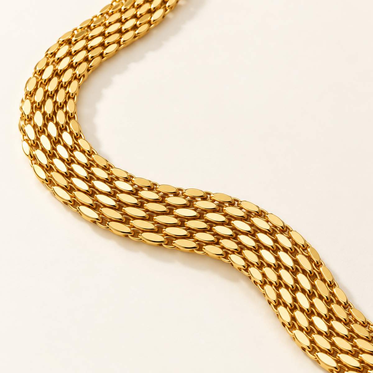 VEYRISSA Wide Flat Snake Chain Choker — alternate view