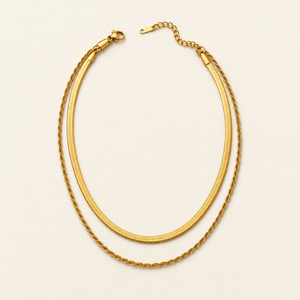 Double Layer Snake Chain Necklace