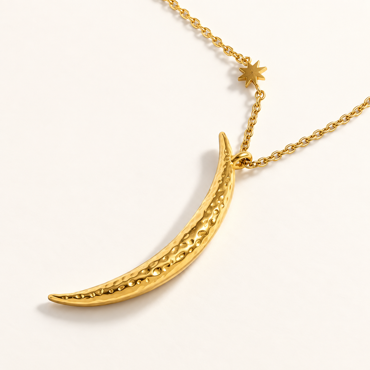 VEYRISSA Crescent Star Drop Necklace — alternate view