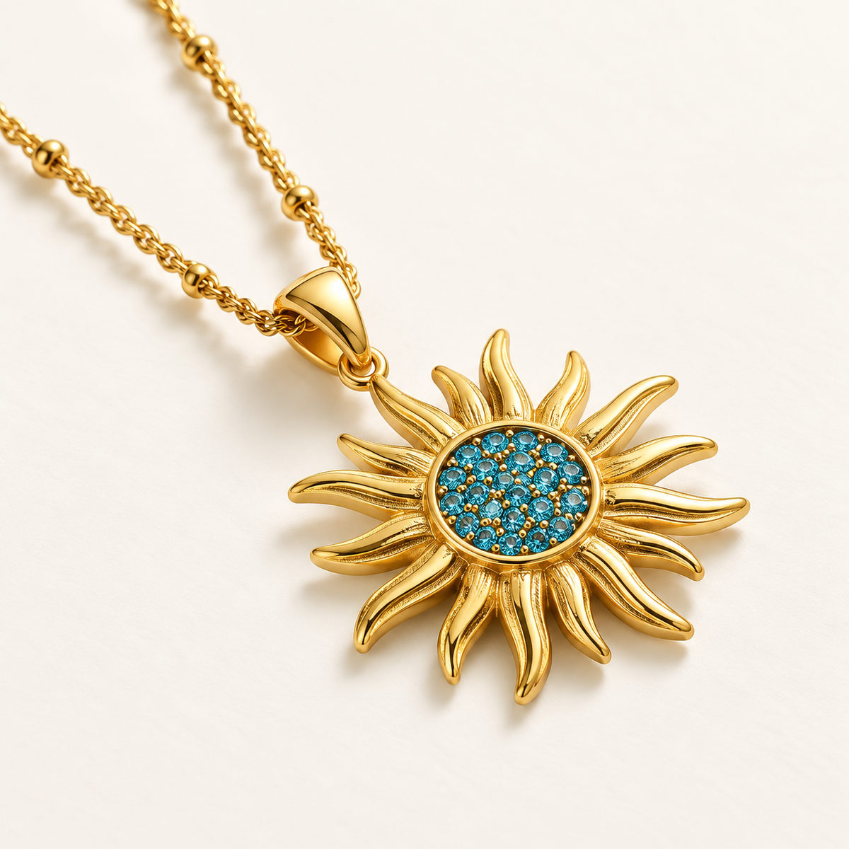 VEYRISSA Solar Halo Pendant Necklace — alternate view
