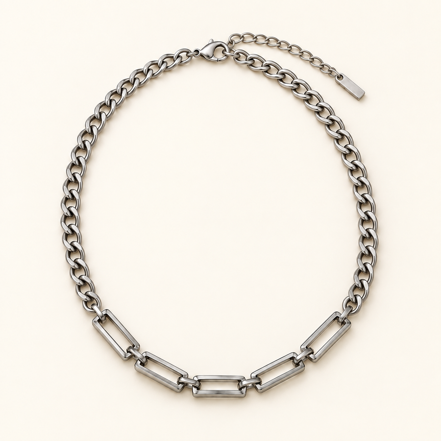 VEYRISSA Bar-Link Chain Necklace — product view