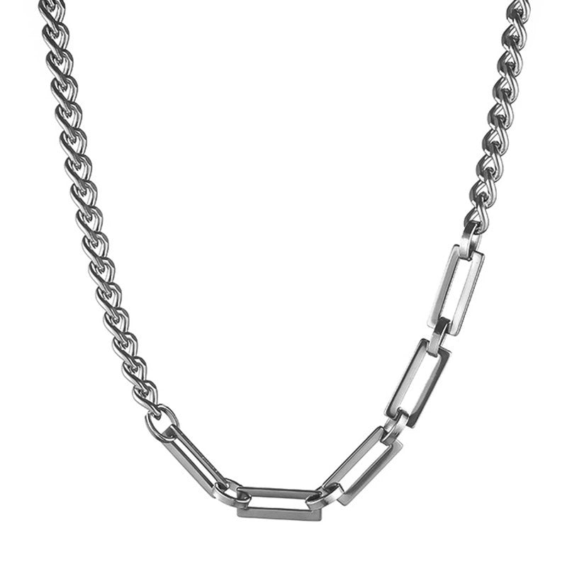 VEYRISSA Bar-Link Chain Necklace — angled view