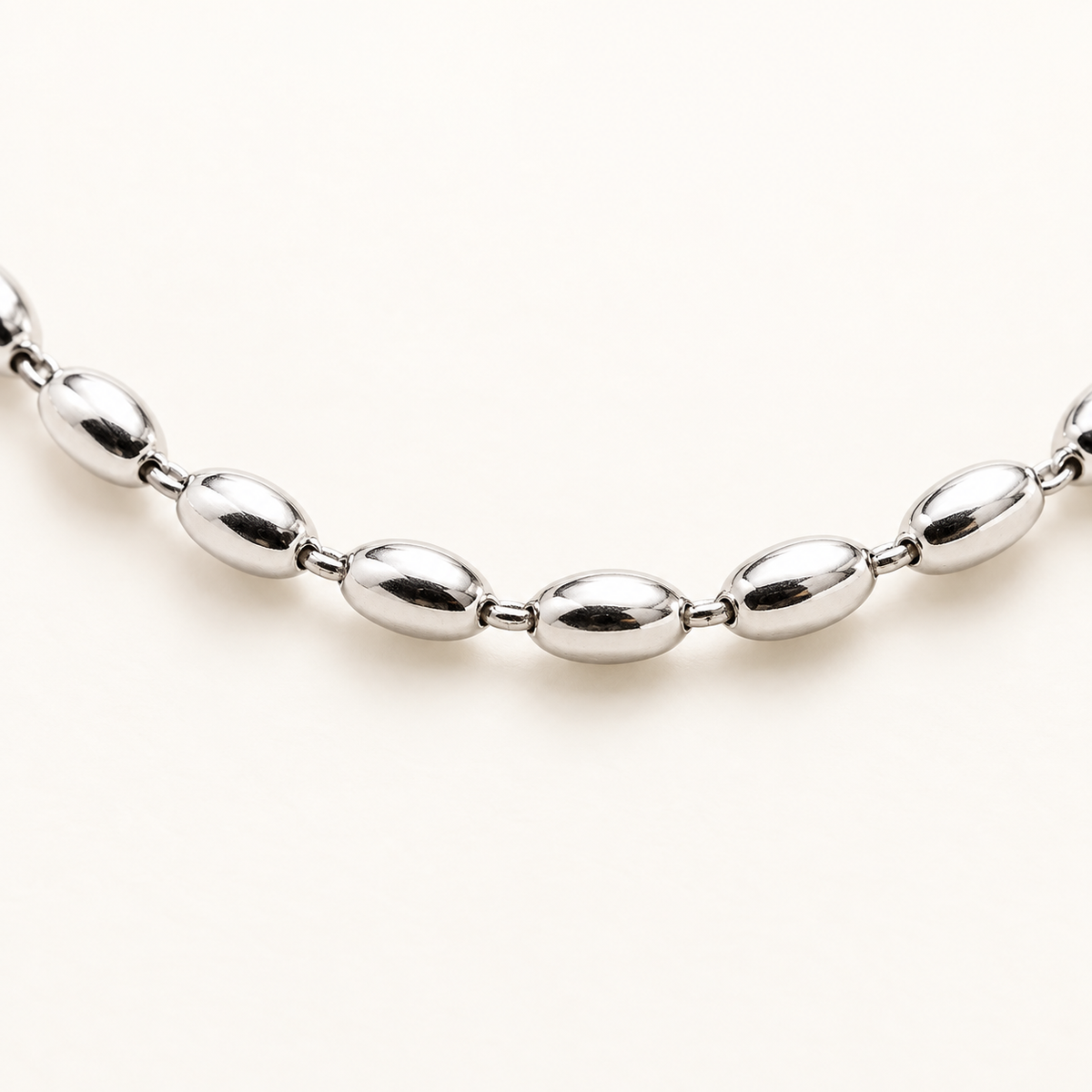 VEYRISSA Fine Bead Chain Choker — close-up detail