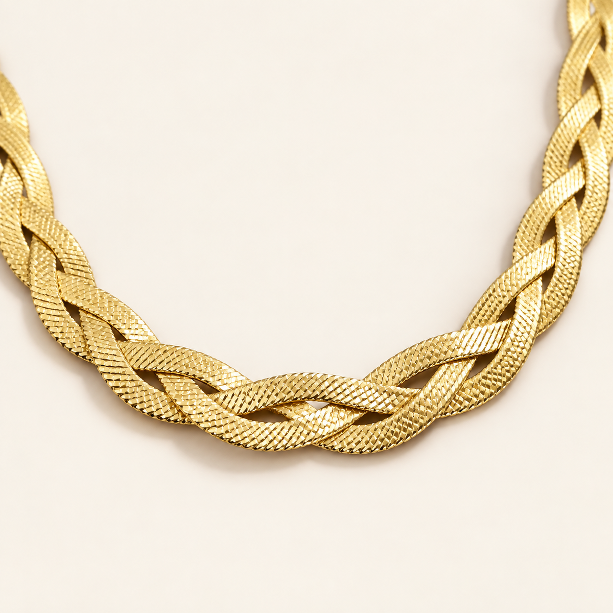 Woven Blade Chain Necklace