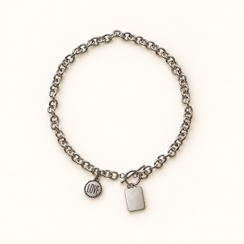 Duke Love Coin Toggle Necklace