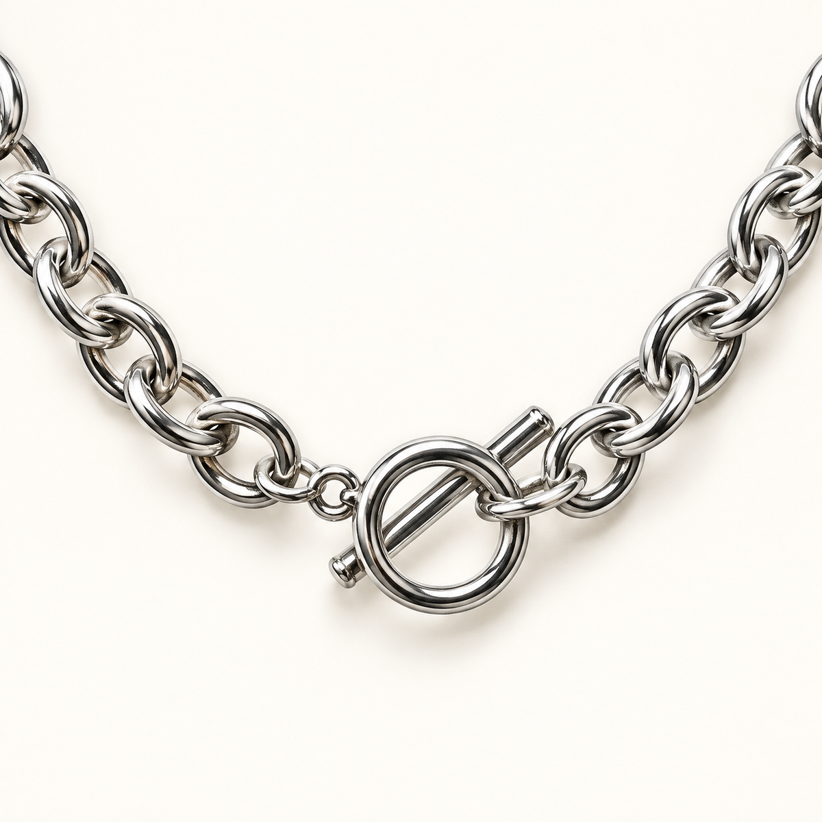 VEYRISSA Duke Love Coin Toggle Necklace — close-up detail