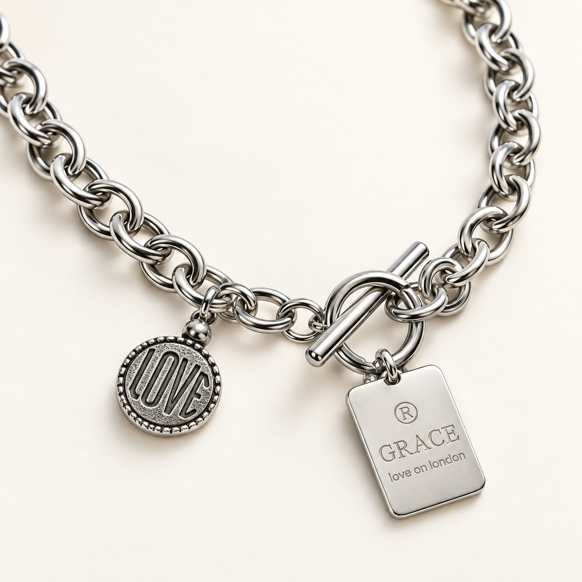 VEYRISSA Duke Love Coin Toggle Necklace — alternate view