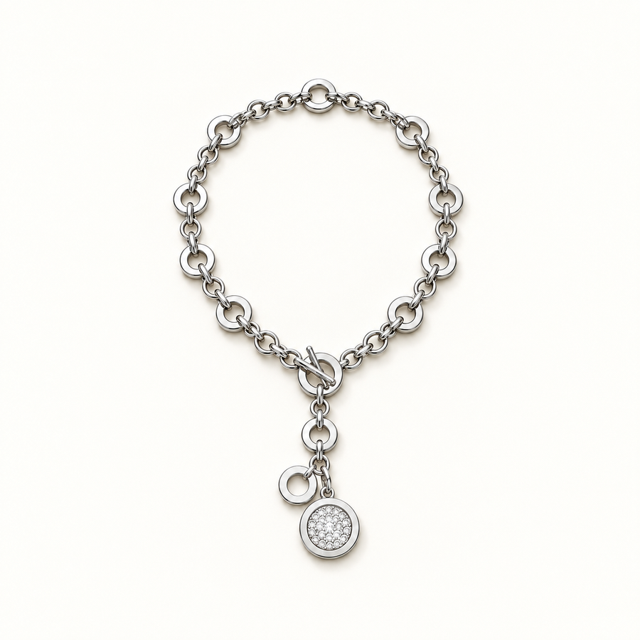 VEYRISSA Crystal Ring Y Necklace — product view
