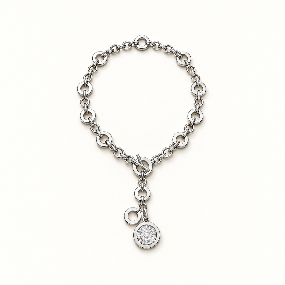 Crystal Ring Y Necklace